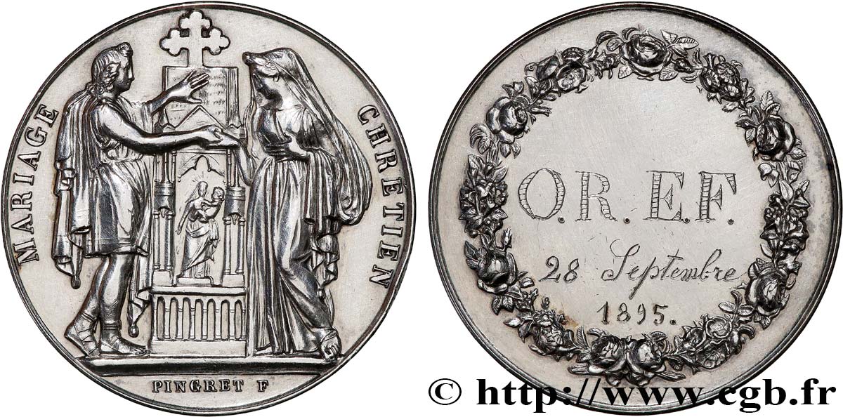AMOUR ET MARIAGE Médaille, Mariage chrétien fVZ