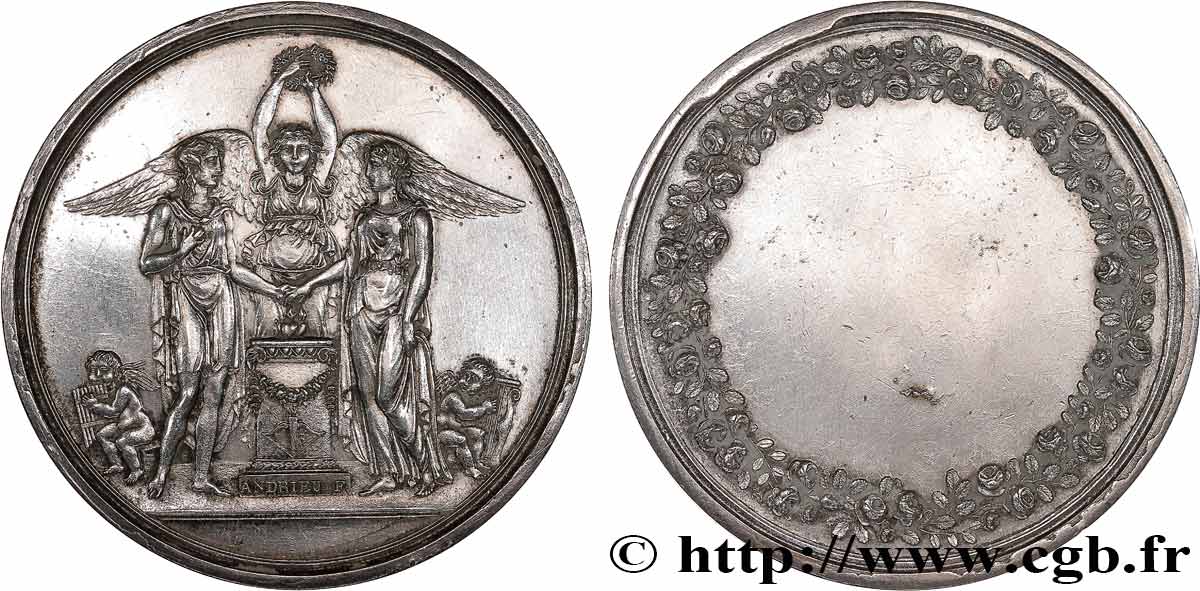 AMOUR ET MARIAGE Médaille de Mariage, Paix de Lunéville (1801) q.SPL