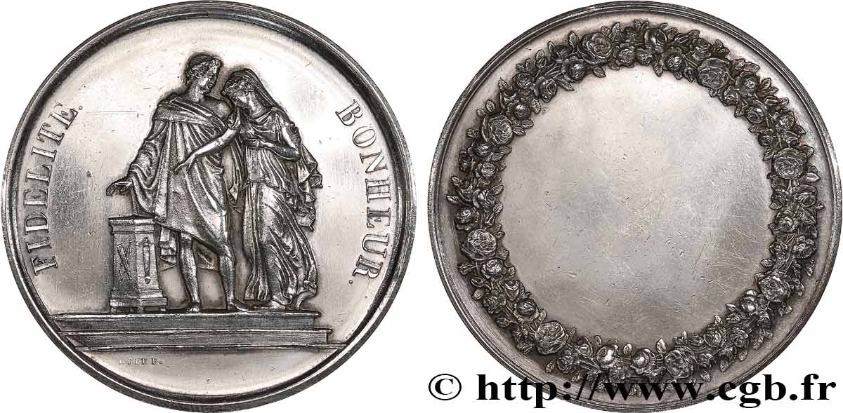 LOVE AND MARRIAGE Médaille de mariage, Fidélité et Bonheur AU