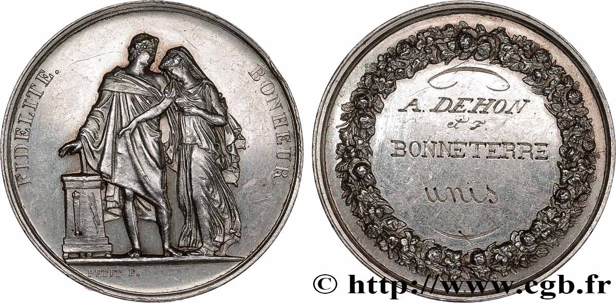 AMOUR ET MARIAGE Médaille de mariage, Fidélité et Bonheur MBC+