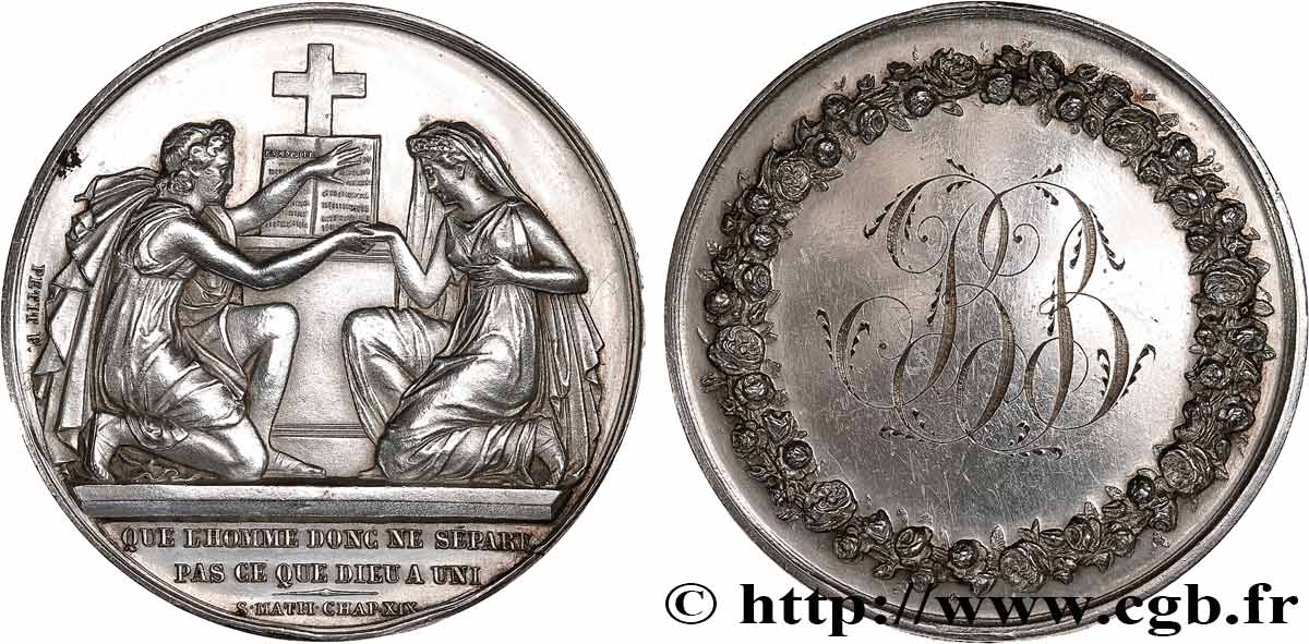 AMOUR ET MARIAGE Médaille de mariage, Evangile de St Mathieu q.SPL