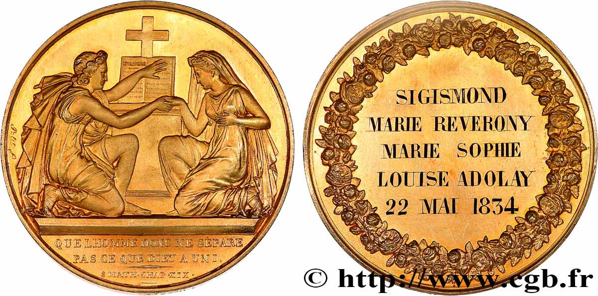 AMOUR ET MARIAGE Médaille de mariage, Evangile de St Mathieu VZ