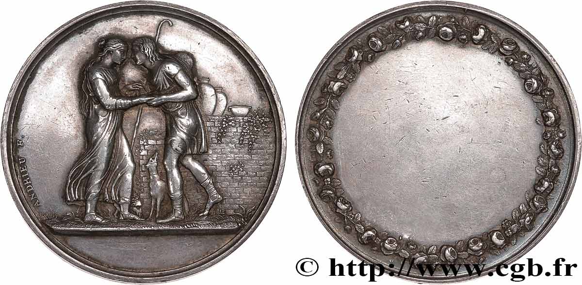 AMOUR ET MARIAGE Médaille de mariage, Jacob et Rachel, Stéphanie Napoléon et le Prince Louis de Bade TTB