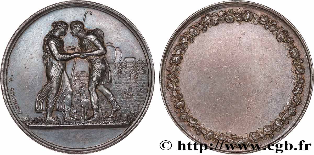 AMOUR ET MARIAGE Médaille de mariage, Jacob et Rachel, Stéphanie Napoléon et le Prince Louis de Bade XF