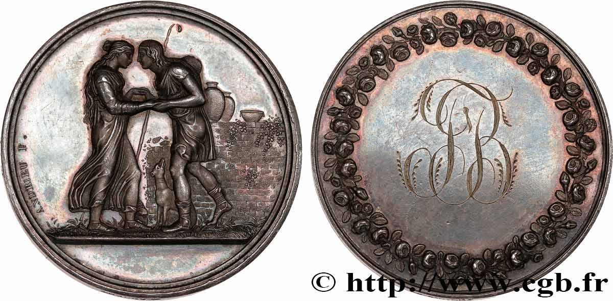 LOVE AND MARRIAGE Médaille de mariage, Jacob et Rachel, Stéphanie Napoléon et le Prince Louis de Bade AU