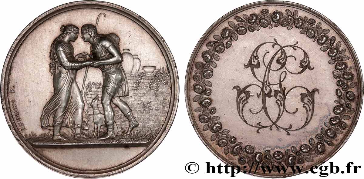 AMOUR ET MARIAGE Médaille de mariage, Jacob et Rachel, Stéphanie Napoléon et le Prince Louis de Bade SS