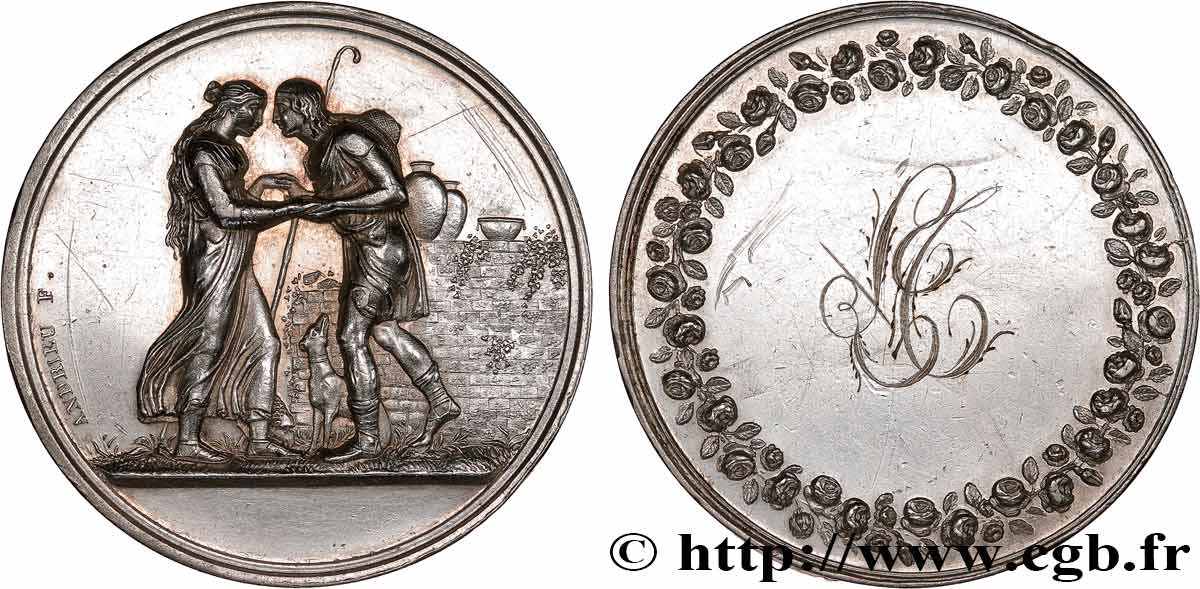 AMOUR ET MARIAGE Médaille de mariage, Jacob et Rachel, Stéphanie Napoléon et le Prince Louis de Bade fSS