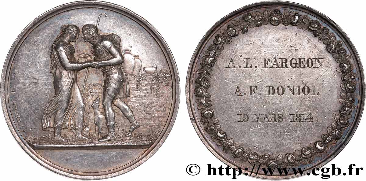 AMOUR ET MARIAGE Médaille de mariage, Jacob et Rachel, Stéphanie Napoléon et le Prince Louis de Bade BB