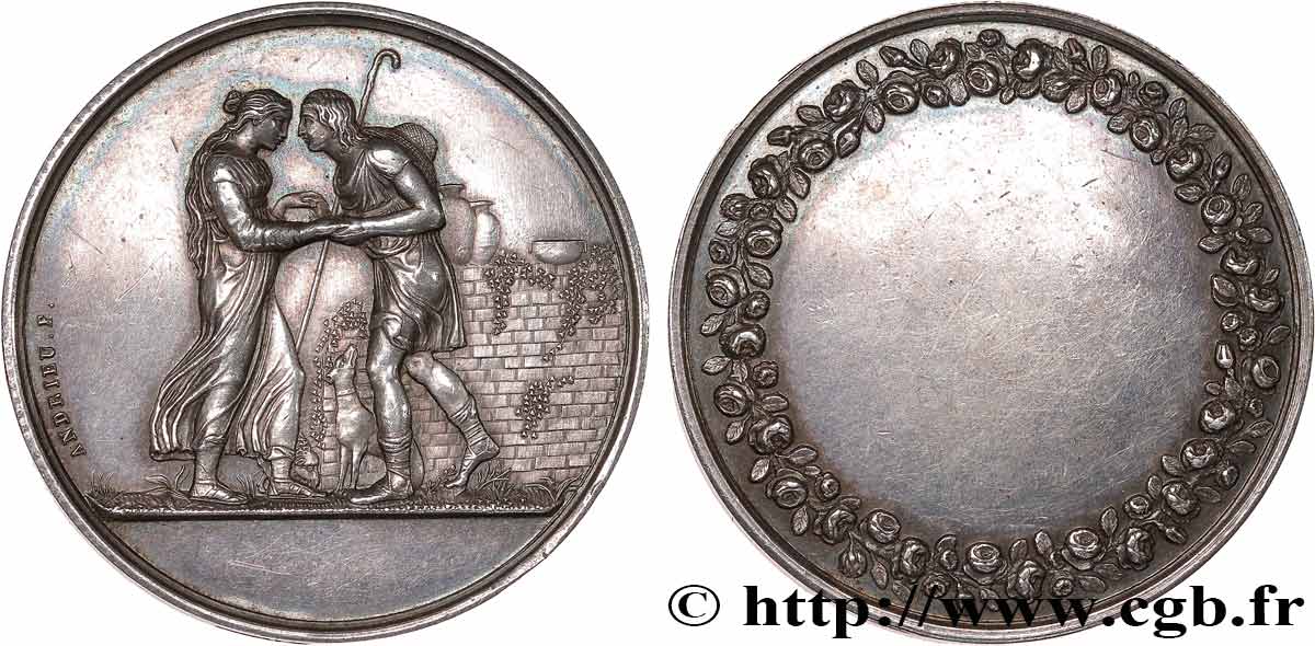 AMOUR ET MARIAGE Médaille de mariage, Jacob et Rachel, Stéphanie Napoléon et le Prince Louis de Bade TTB