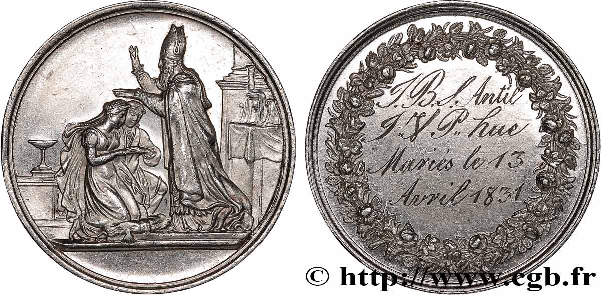 AMOUR ET MARIAGE Médaille de mariage AU