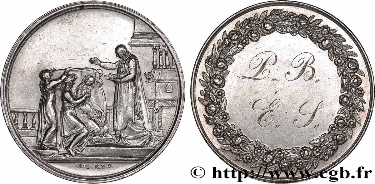 AMOUR ET MARIAGE Médaille de mariage SS