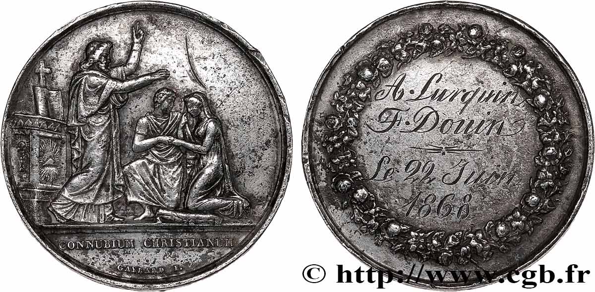 AMOUR ET MARIAGE Médaille de mariage, Connubium Christianum VF