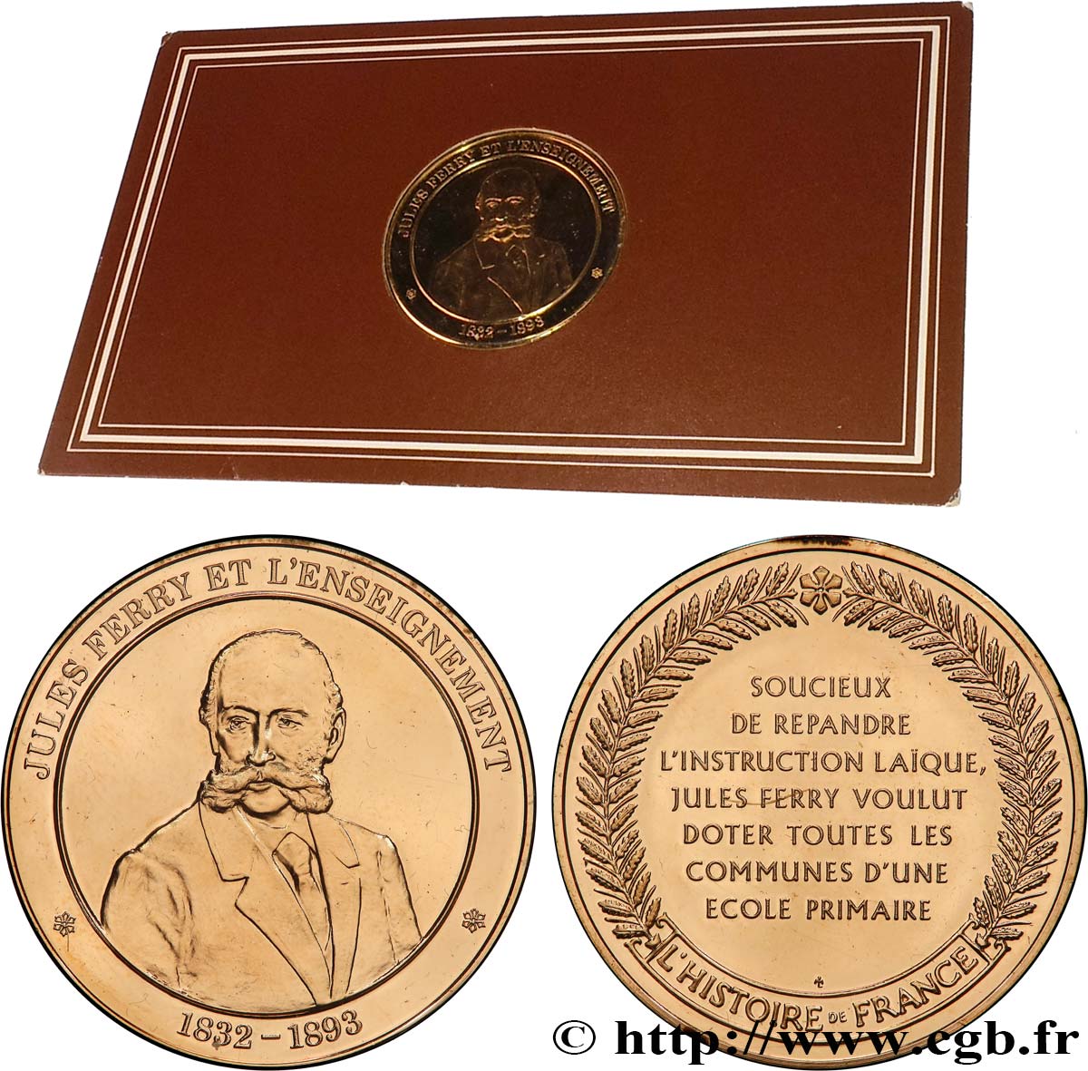 HISTOIRE DE FRANCE Médaille, Jules Ferry fST