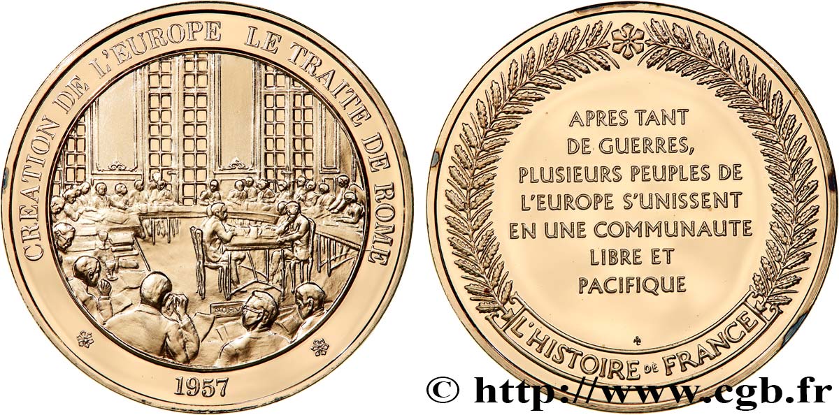 HISTOIRE DE FRANCE Médaille, Traité de Rome MS