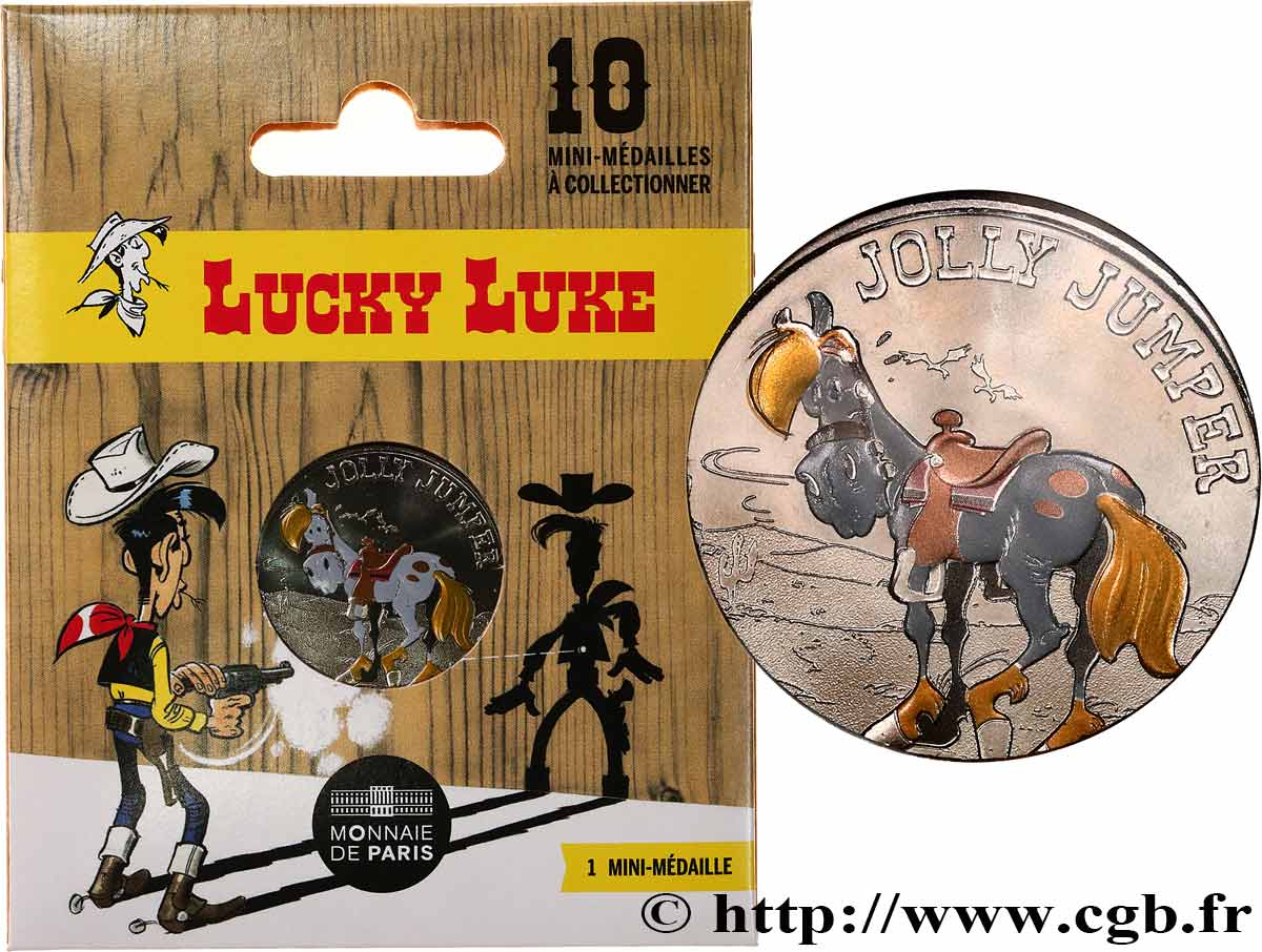 TOURISTIC MEDALS Médaille, Jolly Jumper, Lucky Luke FDC