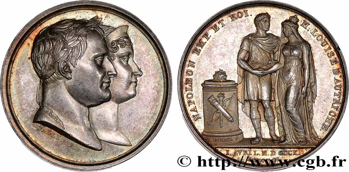 PRIMER IMPERIO Médaille, Mariage de Napoléon Ier et de Marie-Louise EBC
