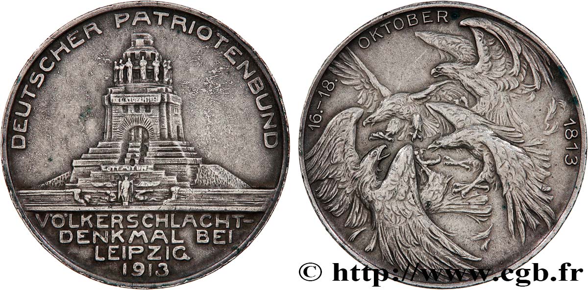 GERMANIA Médaille, Erection du monument du 100e anniversaire de la Bataille des Nations BB