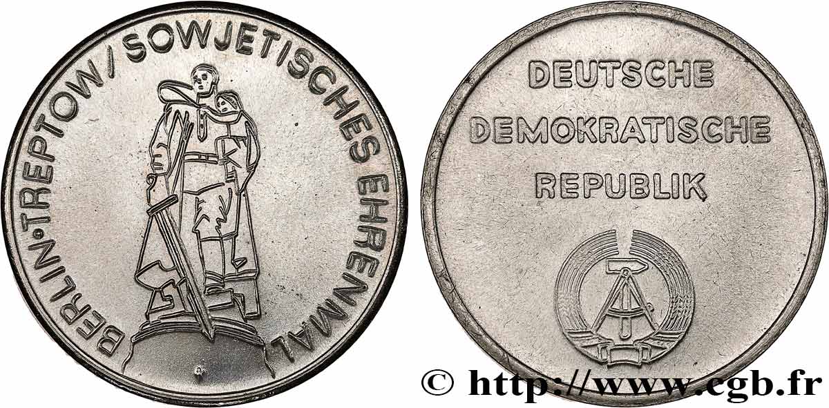 ALLEMAGNE RÉPUBLIQUE DÉMOCRATIQUE Médaille, Mémorial soviétique de Treptow SUP