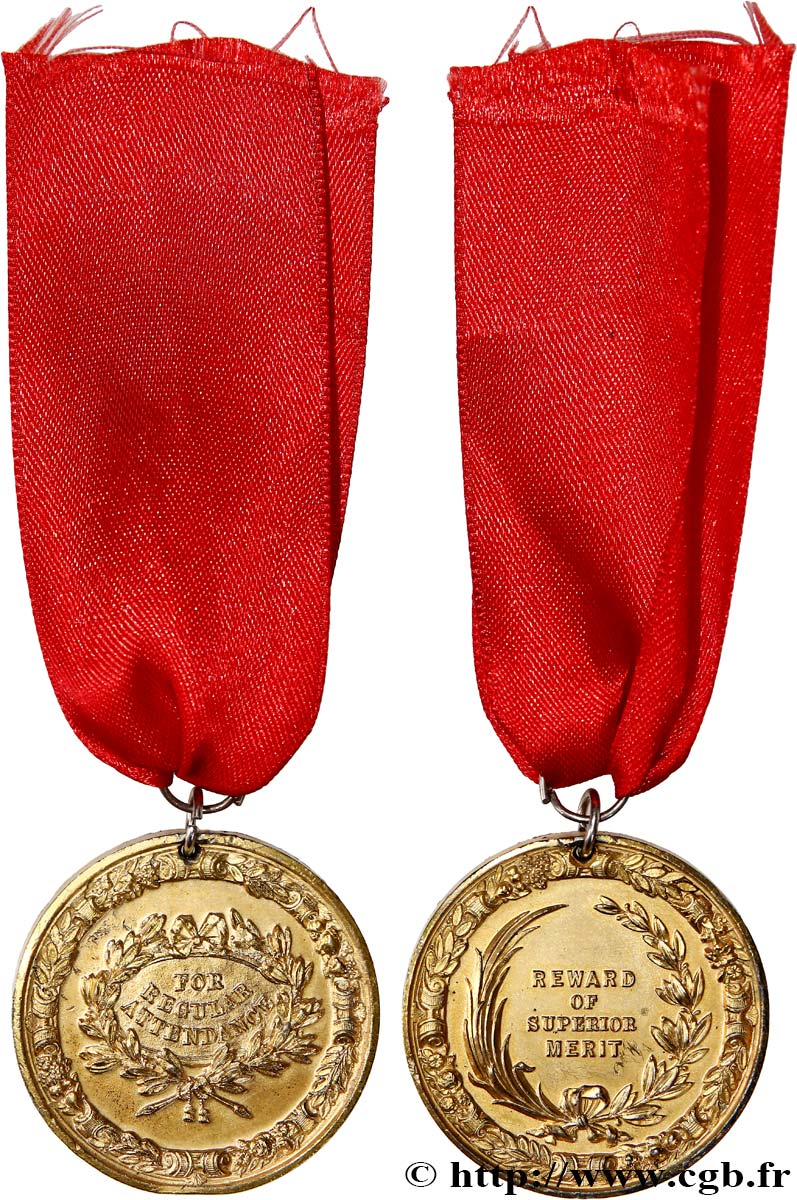 ROYAUME-UNI Médaille de récompense, For regular attendance TTB+