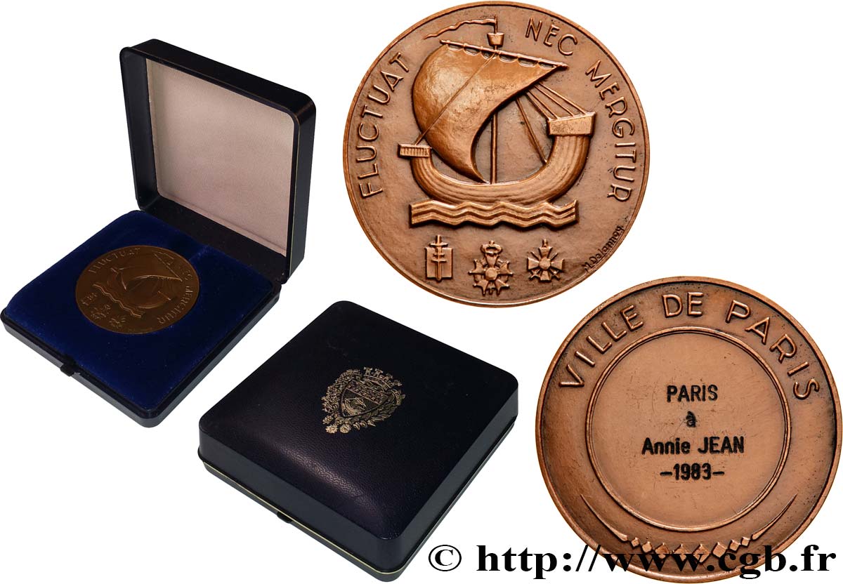 IV REPUBLIC Médaille de la Ville de Paris, Fluctuac Nec Mergitur AU