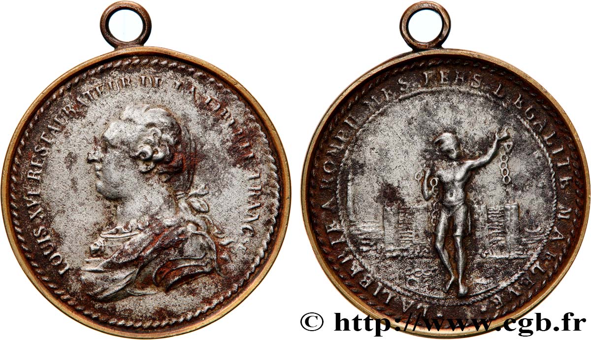 LA CONVENTION Médaille de Palloy, prise de la Bastille TTB