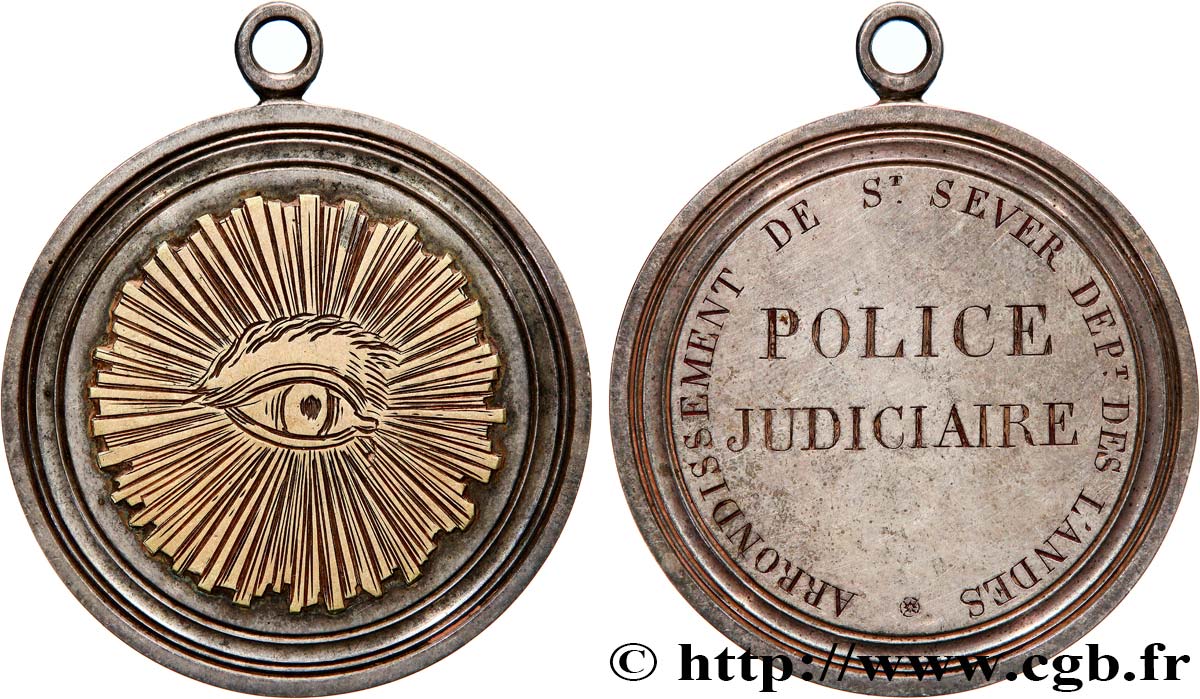 DIRECTOIRE Médaille de fonction, Police judiciaire TTB+