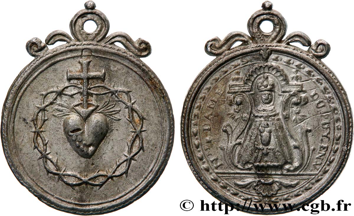 RELIGIOUS MEDALS Médaille, Notre Dame du Puy-en-Velay VF