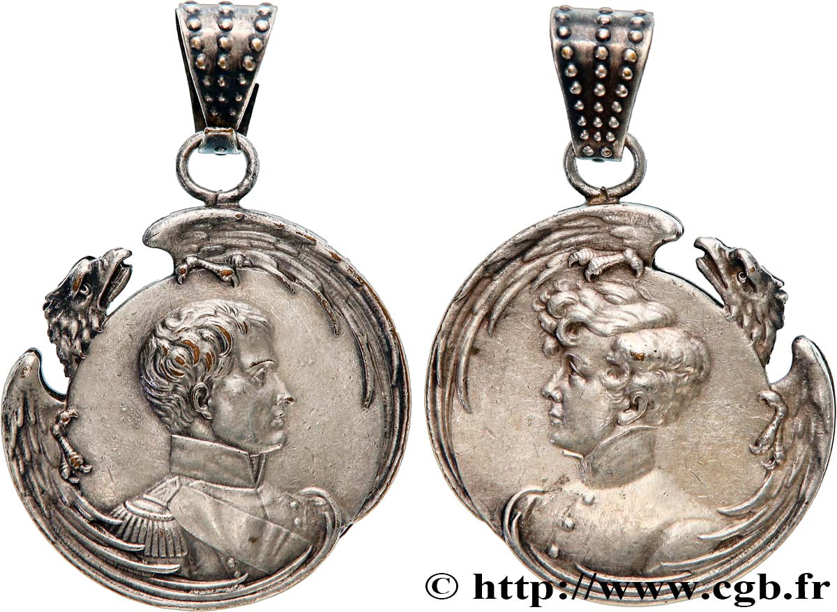 NAPOLÉON II Médaille, L’aiglon, Napoléon Ier et Napoléon II TTB+