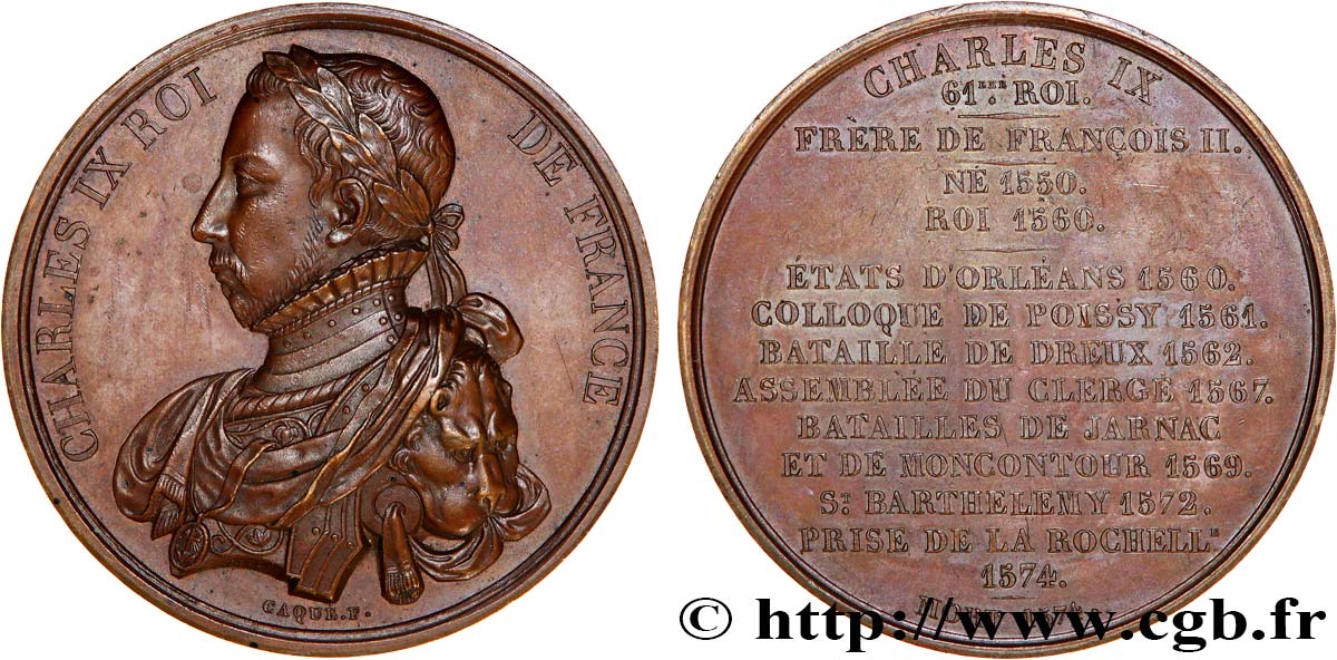 LUDWIG PHILIPP I Médaille, Roi Charles IX VZ