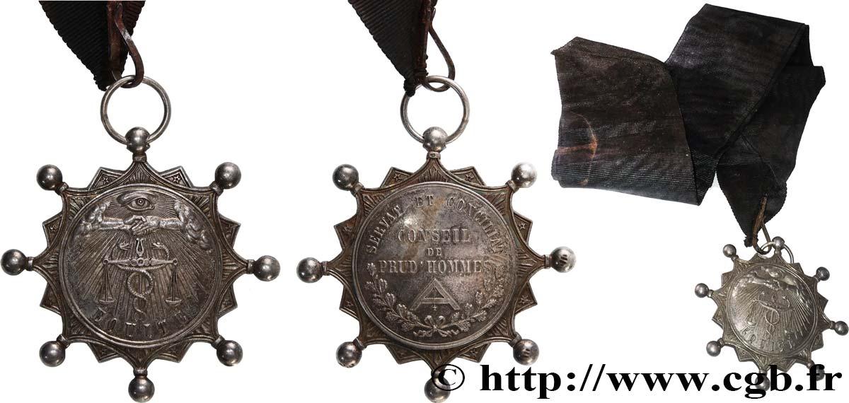 III REPUBLIC Médaille, Conseil des Prud’Hommes AU