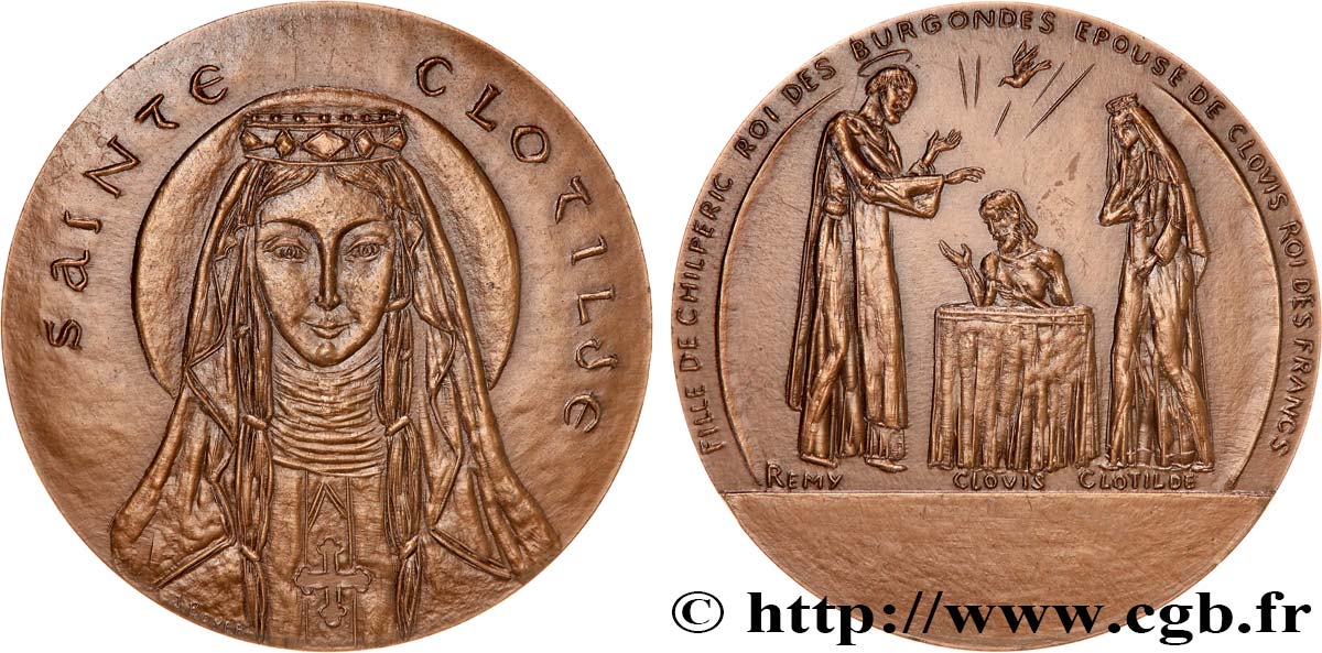 MÉDAILLES RELIGIEUSES Médaille, Sainte Clotilde SUP
