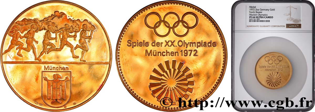 ALLEMAGNE Médaille, XX Olympiades, Jeux olympiques d'été de München  fme_757376 Médailles