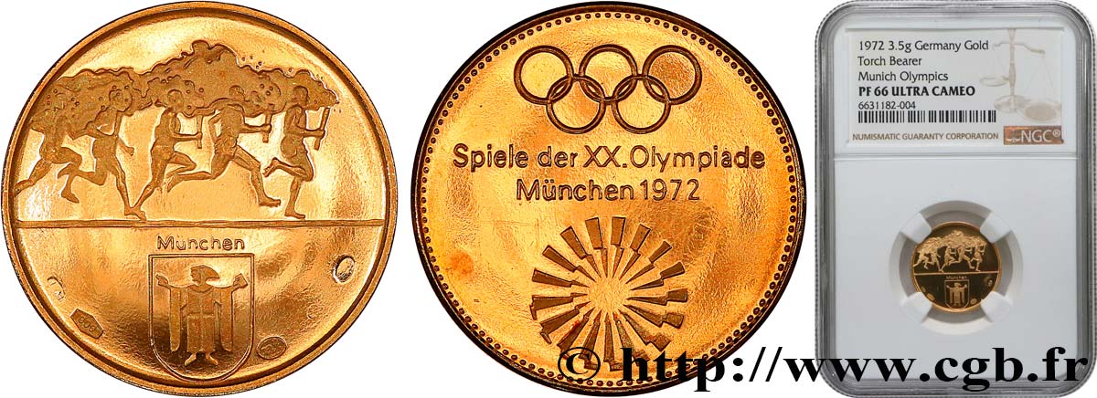 ALLEMAGNE Médaille, XX Olympiades, Jeux olympiques d été de München FDC66