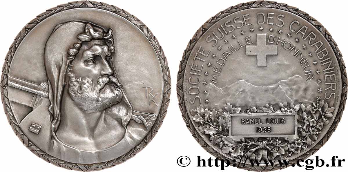 SWITZERLAND - HELVETIC CONFEDERATION Médaille d’honneur, Société suisse des carabiniers VZ