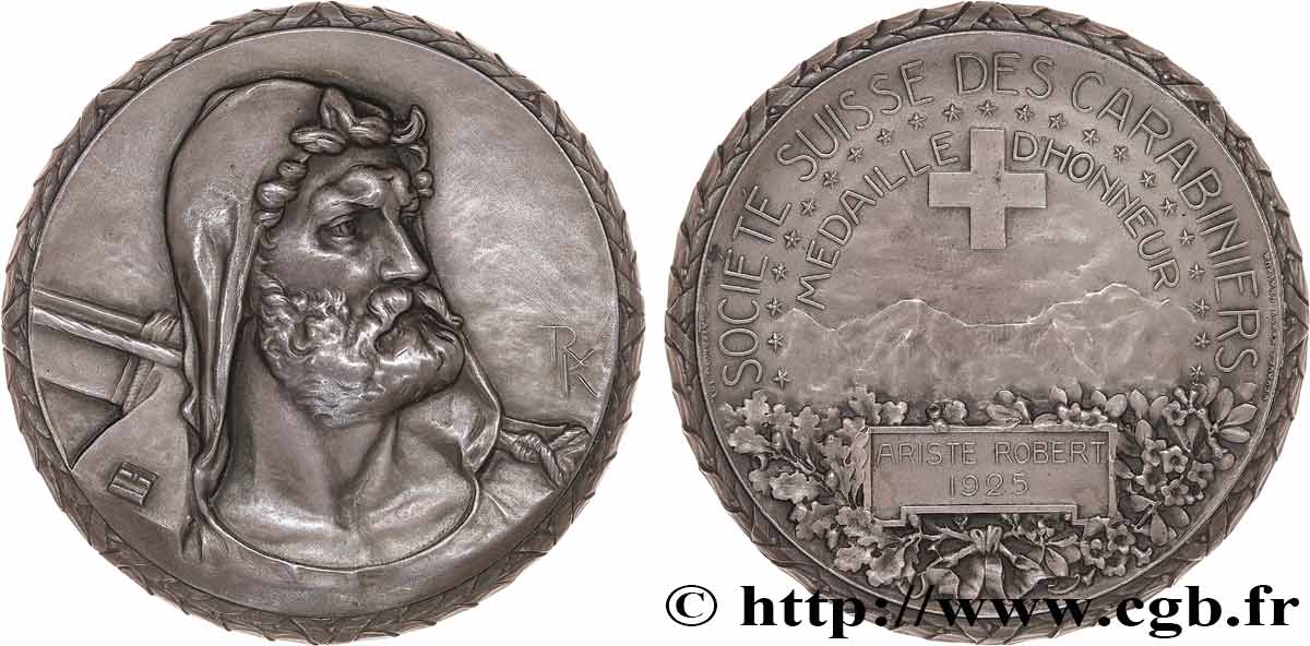 SWITZERLAND - HELVETIC CONFEDERATION Médaille d’honneur, Société suisse des carabiniers AU