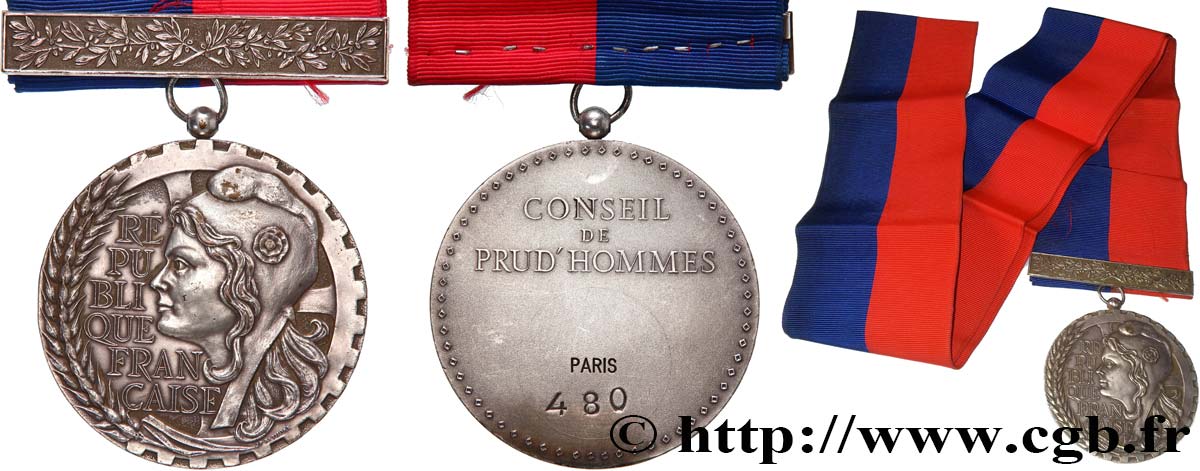 FUNFTE FRANZOSISCHE REPUBLIK Médaille, Conseil de Prud’hommes fVZ