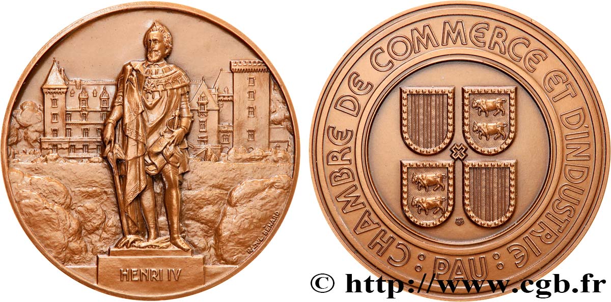 CHAMBRES DE COMMERCE Médaille, Chambre de commerce de Pau EBC