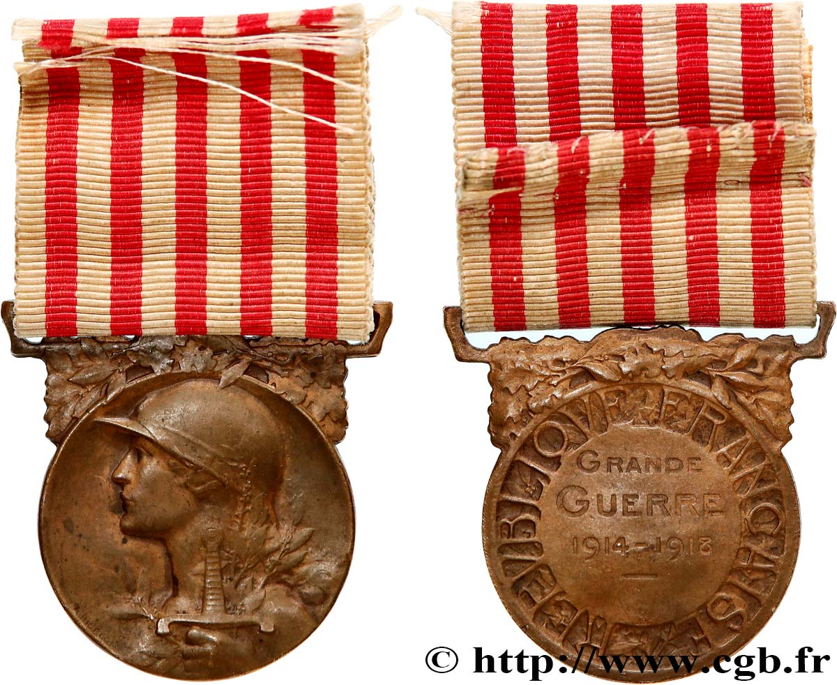 DRITTE FRANZOSISCHE REPUBLIK Médaille commémorative de la guerre 1914-1918 SS