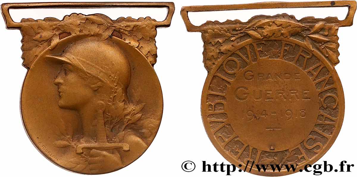 TERZA REPUBBLICA FRANCESE Médaille commémorative de la guerre 1914-1918 BB