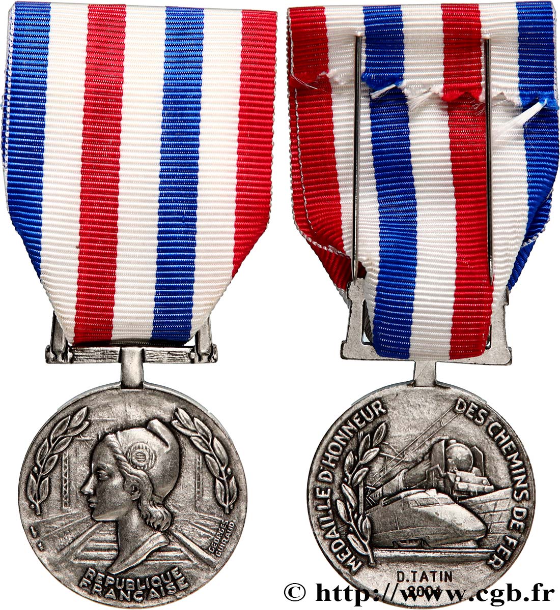 FUNFTE FRANZOSISCHE REPUBLIK Médaille d’honneur des Chemins de Fer fVZ