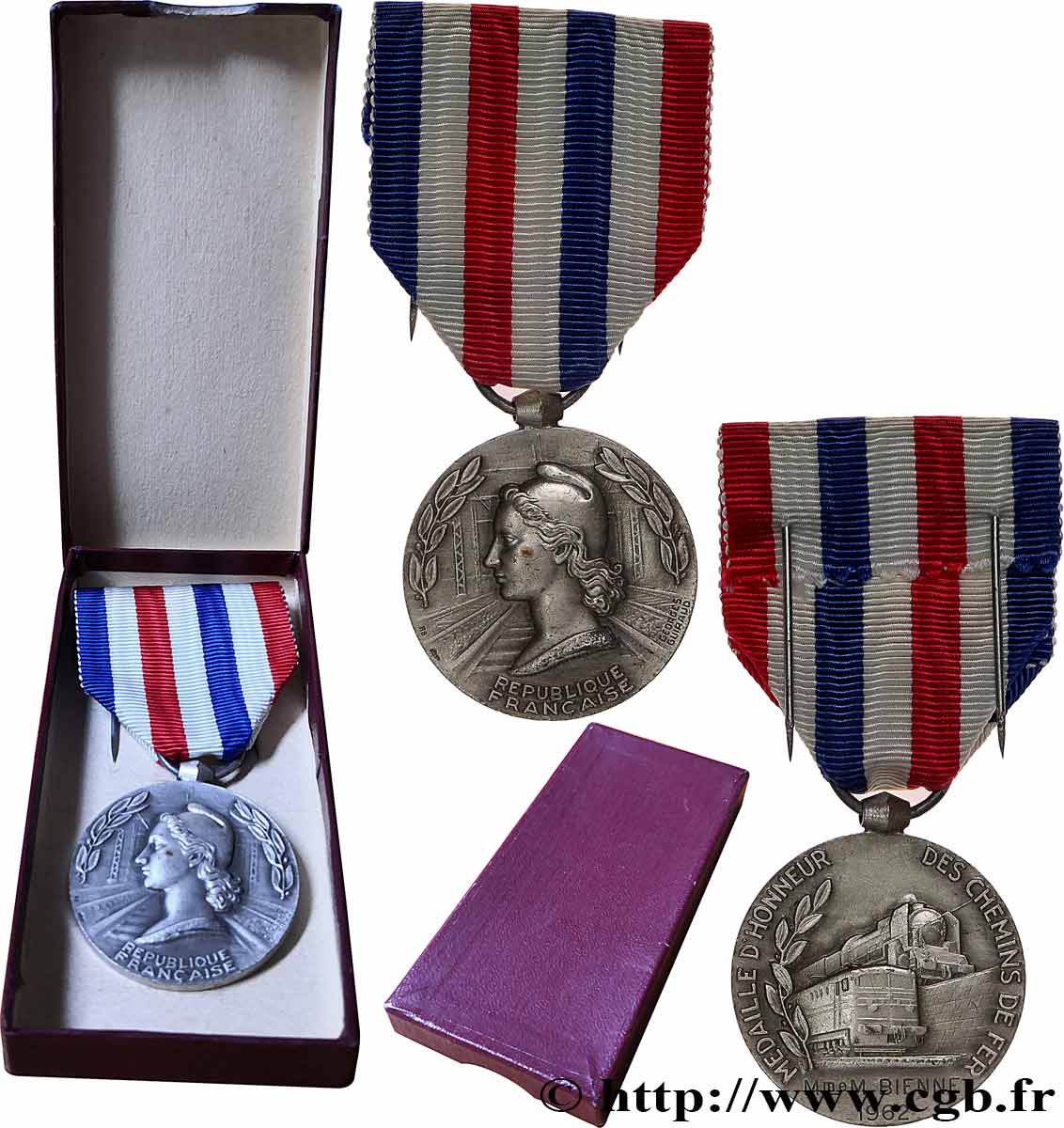 V REPUBLIC Médaille d’honneur des Chemins de Fer AU