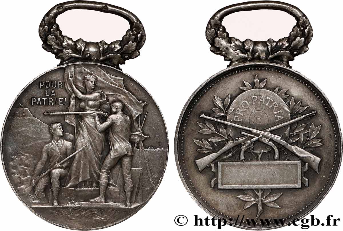 SHOOTING AND ARQUEBUSE Médaille PRO PATRIA, récompense, Pour la Patrie XF