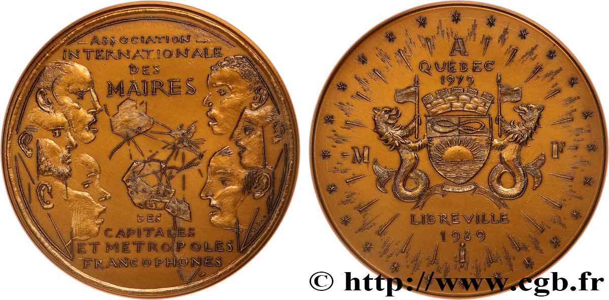 QUINTA REPUBBLICA FRANCESE Médaille, Association internationale des maires SPL