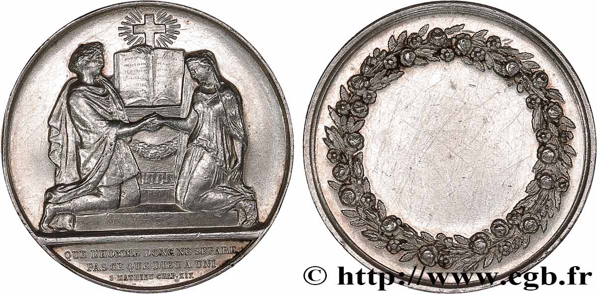 AMOUR ET MARIAGE Médaille de mariage, Evangile de St Mathieu SS