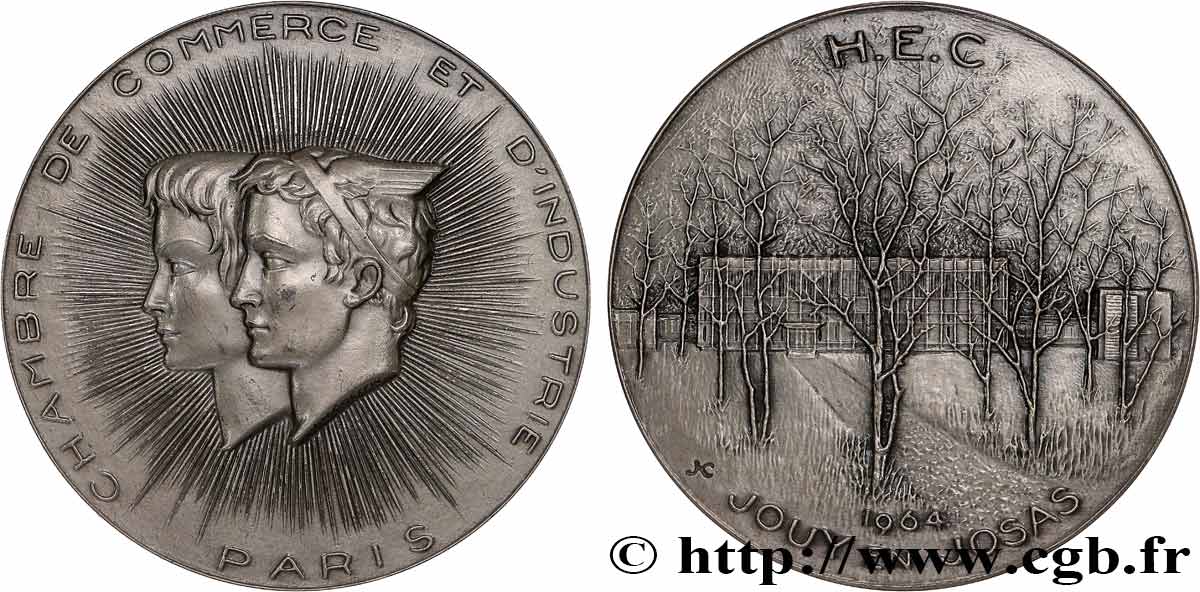 CHAMBERS OF COMMERCE Médaille, Chambre de commerce et d’industrie de Paris, HEC AU