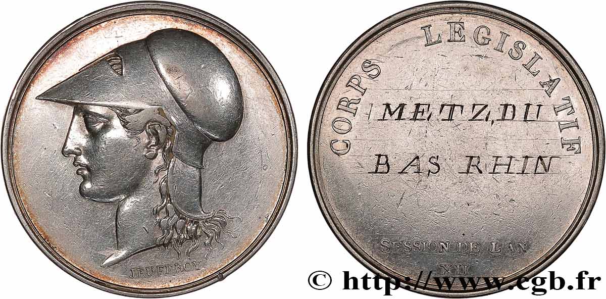 NAPOLEON S EMPIRE Médaille, Corps législatif, François Ignace Metz XF