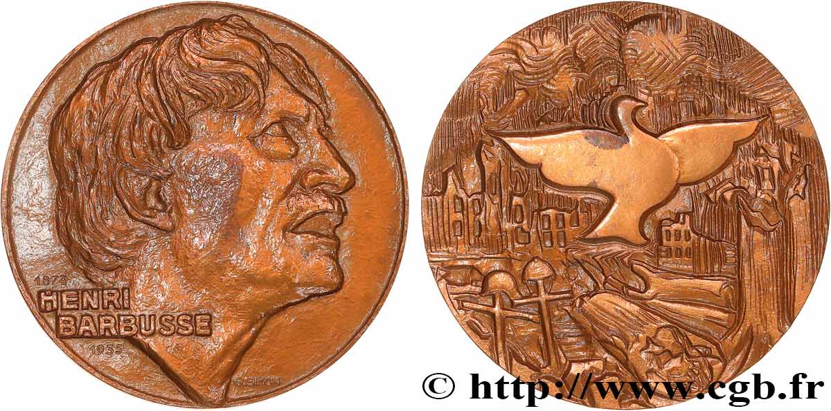 LITTÉRATURE : ÉCRIVAINS/ÉCRIVAINES - POÈTES Médaille, Henri Barbusse SUP