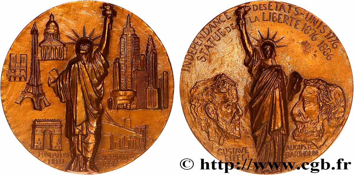 V REPUBLIC Médaille, Fondation Bartholdi-Eiffel AU
