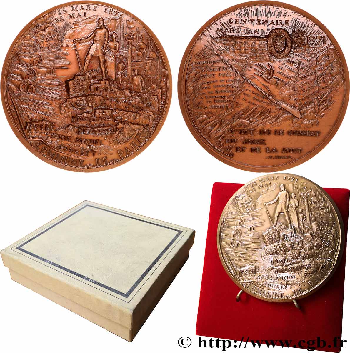 COMMUNE (LA) TROISIÈME RÉPUBLIQUE Médaille, Commune de Paris SUP