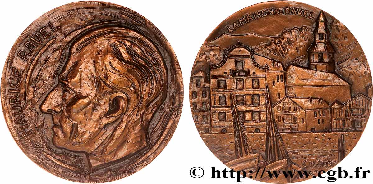 ARTISTES : GRAVEURS, PEINTRES, SCULPTEURS Médaille, Maurice Ravel SUP+